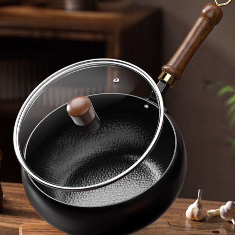 Cast Iron Tetsubin - หม้อเหล็กหล่อแบบไม่มีสารเคลือบ ใช้กับเตาได้ ดีไซน์ทรงกลมขนาดใหญ่สำหรับตุ๋นซุป เครื่องครัวที่ทนทาน