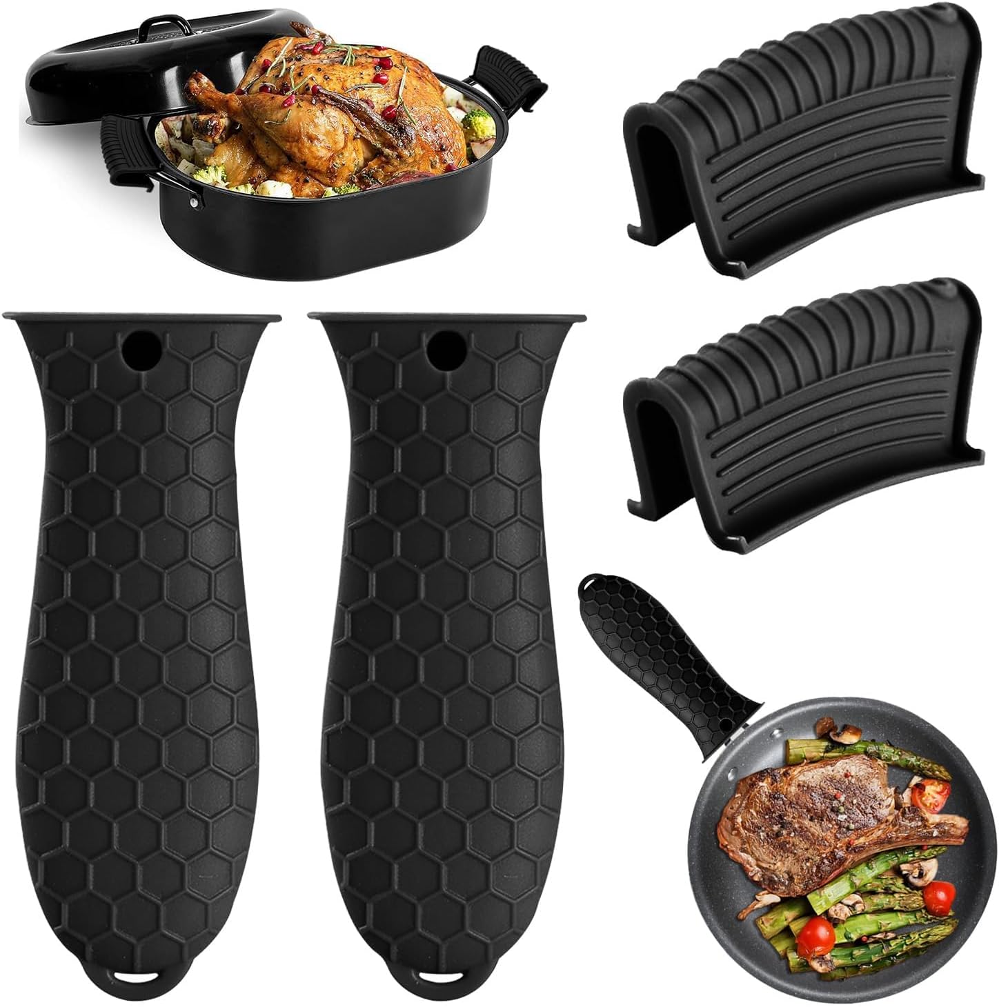 Cast Iron Tetsubin - ฝาครอบด้ามจับซิลิโคนทนความร้อน, ฝาครอบด้ามจับเหล็กหล่อ, ที่รองหม้อ, แผ่นรองกระทะเหล็กหล่อ, ฝาครอบด้ามจับหม้อเหล็กหล่อ