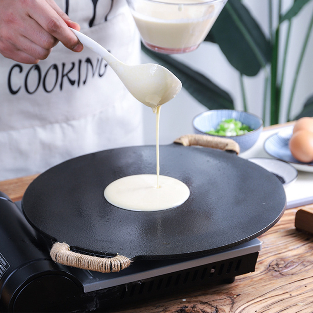 Cast Iron Tetsubin - กระทะเหล็กหล่อเคลือบสำหรับย่างบาร์บีคิว ขนาด 10.2/11/11.8/12.6/13.4 นิ้ว ถาดอบทรงกลม สำหรับงานปาร์ตี้ที่บ้าน