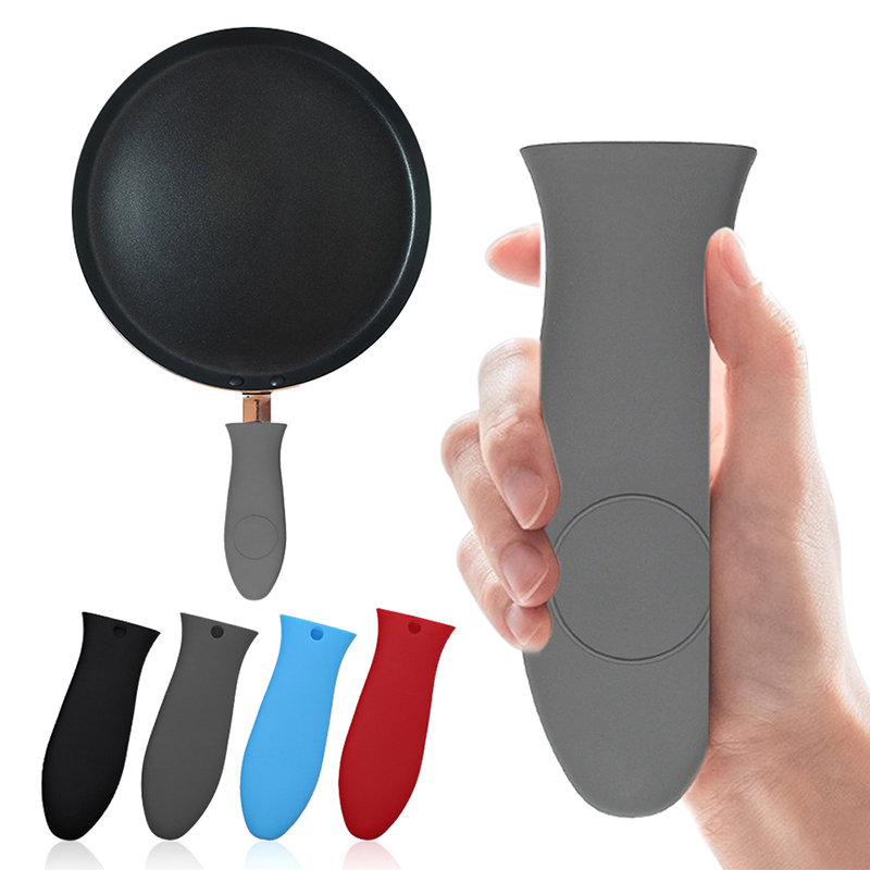 Cast Iron Tetsubin - ที่จับหม้อซิลิโคนกันลื่น ถอดออกได้ อุปกรณ์ครัว ที่จับกระทะเหล็กหล่อ ปลอกหุ้มด้ามจับหม้อและกระทะ