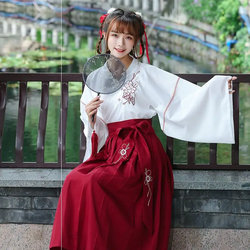 Kimono Yukata Cotton - ญี่ปุ่นชุดผู้หญิงกิโมโนเสื้อสเวตเตอร์ถักสาวกระโปรงชุดดอกไม้ปักแขนยาว Yukata Haori โบราณ Oriental 2