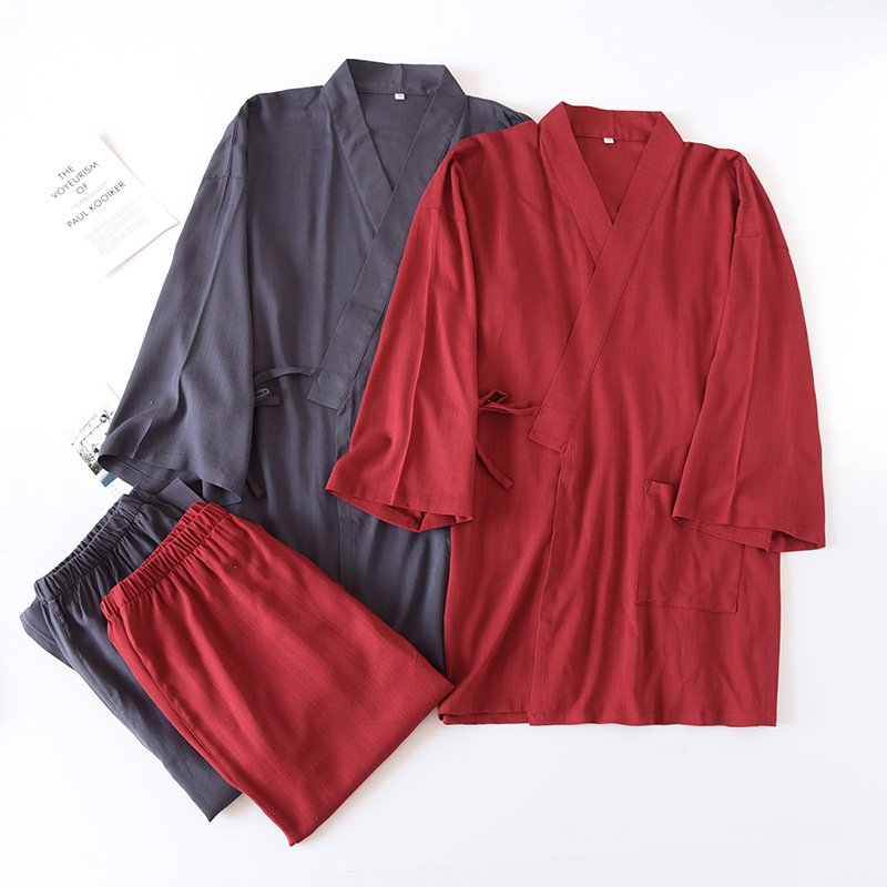 2 ชิ้นชายญี่ปุ่นแบบดั้งเดิมเสื - Kimono Yukata Cotton บทวิจารณ์และราคา