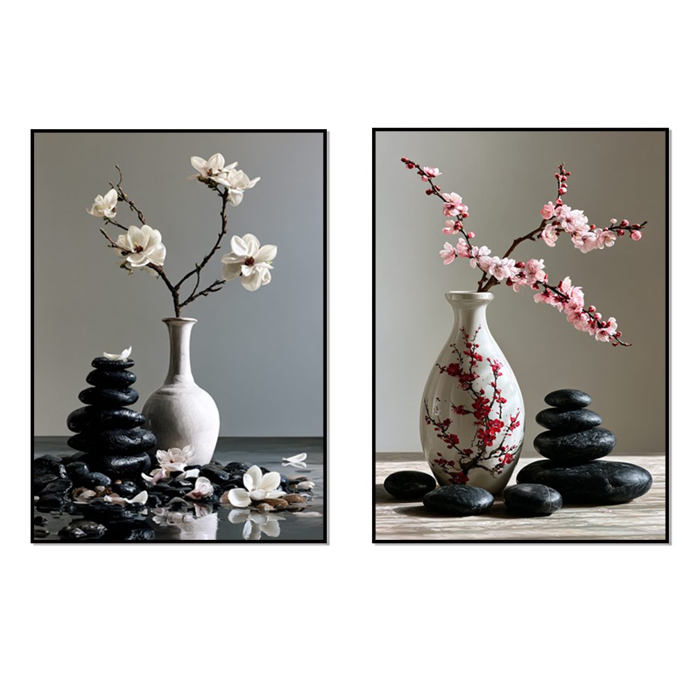 แจกันดอกซากุระและดอกแมกโนเลียส - Japanese Zen Lifestyle บทวิจารณ์และราคา