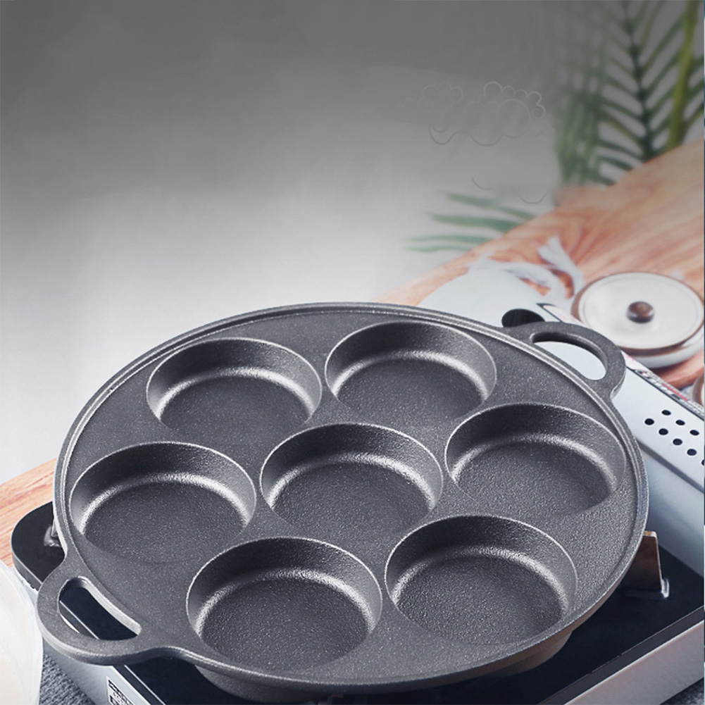 กระทะเหล็กหล่อ 7 หลุม แบบไม่ติ - Cast Iron Tetsubin บทวิจารณ์และราคา