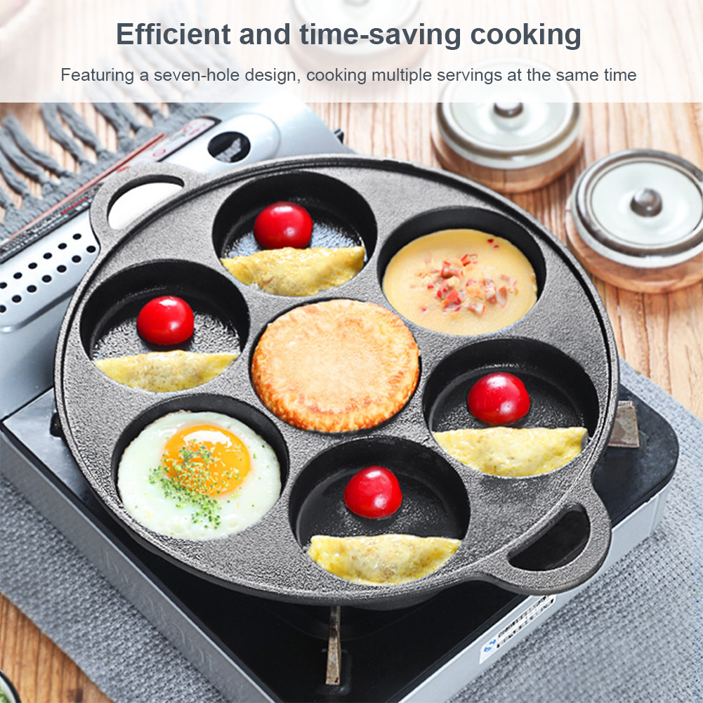 กระทะเหล็กหล่อ 7 หลุม แบบไม่ติ - Cast Iron Tetsubin บทวิจารณ์และราคา