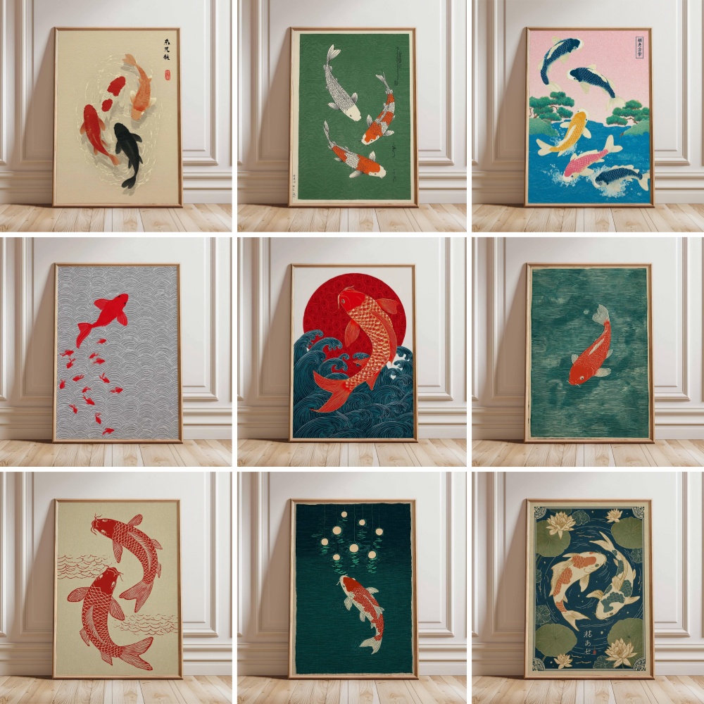 โปสเตอร์ปลาคาร์ฟญี่ปุ่น โปสเตอ - Japanese Zen Lifestyle บทวิจารณ์และราคา
