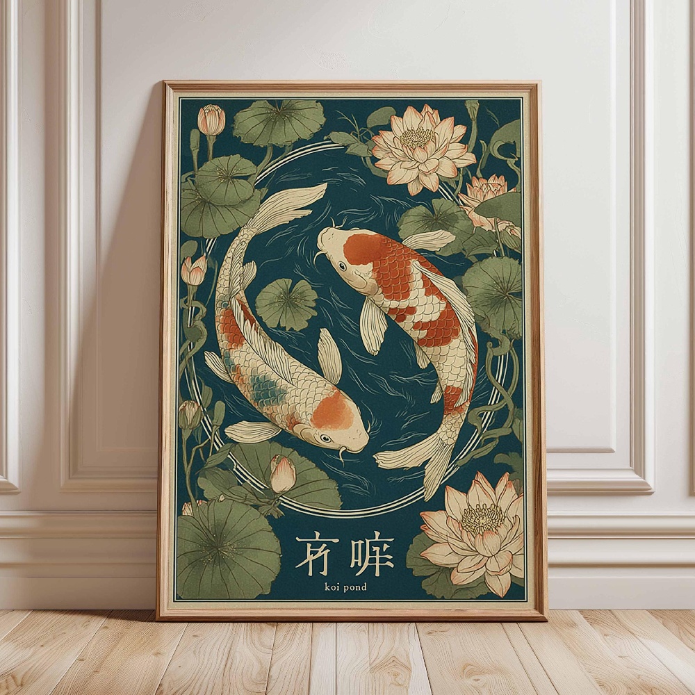 โปสเตอร์ปลาคาร์ฟญี่ปุ่น โปสเตอ - Japanese Zen Lifestyle บทวิจารณ์และราคา