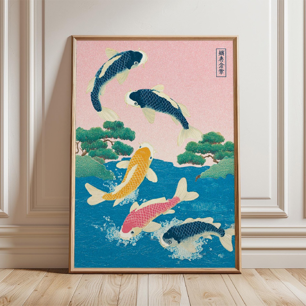 โปสเตอร์ปลาคาร์ฟญี่ปุ่น โปสเตอ - Japanese Zen Lifestyle บทวิจารณ์และราคา