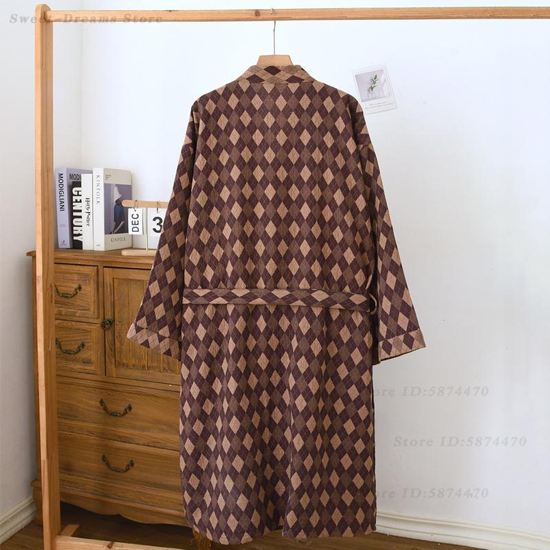 ชุดคลุมอาบน้ำผ้าฝ้ายสำหรับผู้ช - Kimono Yukata Cotton บทวิจารณ์และราคา