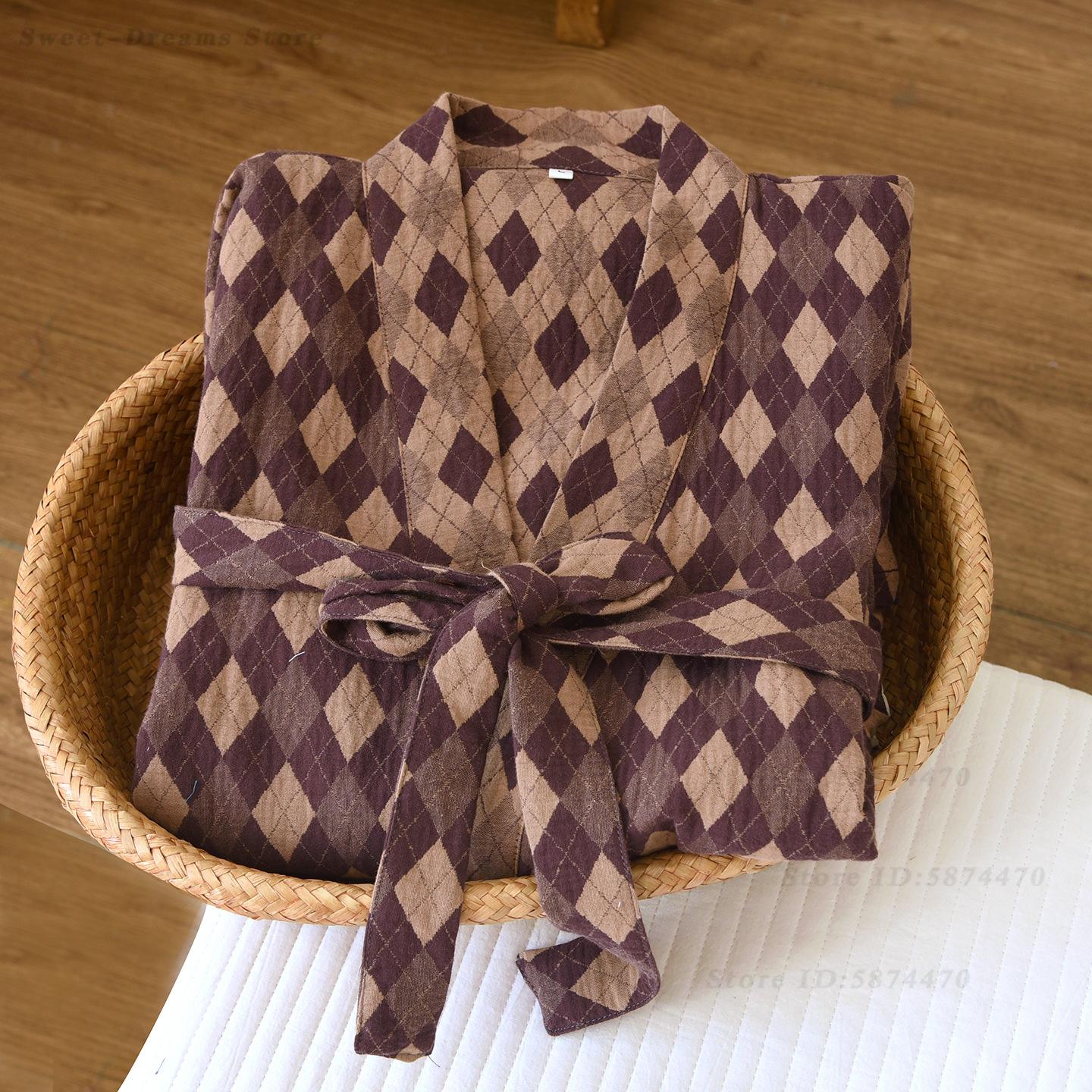 ชุดคลุมอาบน้ำผ้าฝ้ายสำหรับผู้ช - Kimono Yukata Cotton บทวิจารณ์และราคา