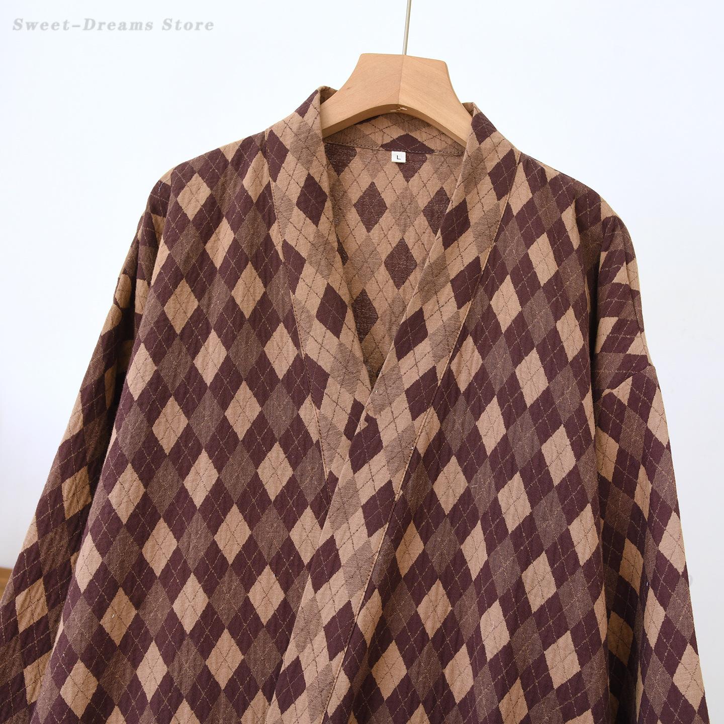 ชุดคลุมอาบน้ำผ้าฝ้ายสำหรับผู้ช - Kimono Yukata Cotton บทวิจารณ์และราคา