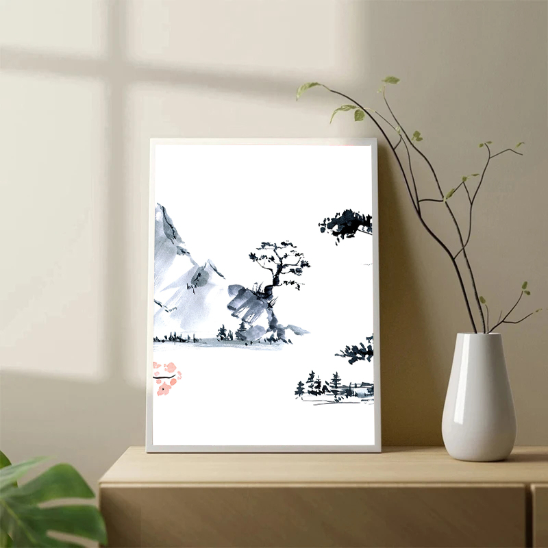 สไตล์ญี่ปุ่นต้นซากุระภาพวาดสีน - Japanese Lifestyle Home บทวิจารณ์และราคา