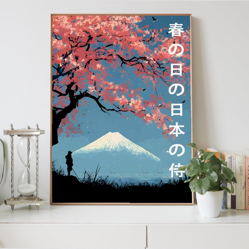 ภาพวาดบนผ้าใบลายภูเขาสไตล์ญี่ป - Japanese Lifestyle Home บทวิจารณ์และราคา